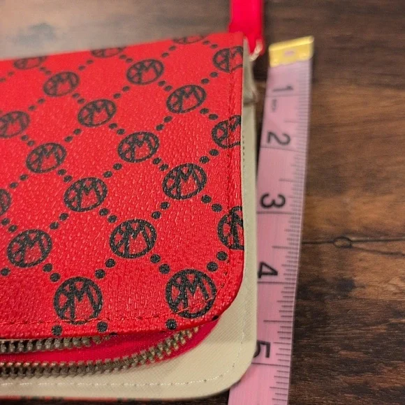 Wendykeen Red Pattern Wristlet Wallet Compartments - Picture 5 of 7